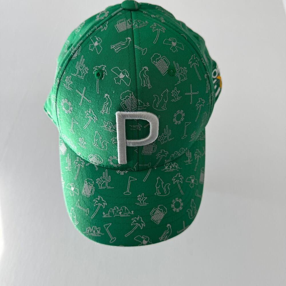 PUMA Desert P 110 Snapback Golf Hat Green Phoenix Waste Management Open - Picture 5 of 12